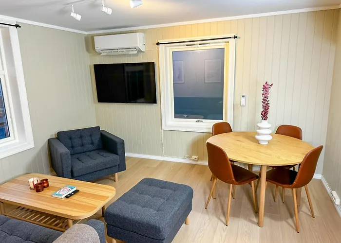 Sentral Leilighet Med Parkering Og Peis